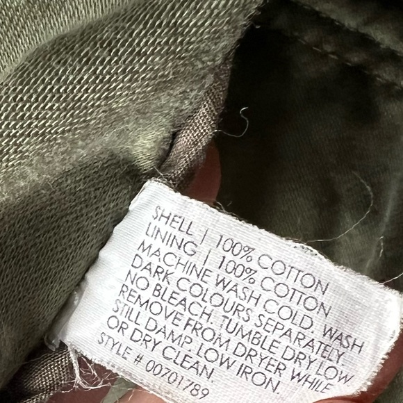 Club Monaco Carol Parka Cotton Utility Jacket Drab Olive Army Green - Picture 9 of 9